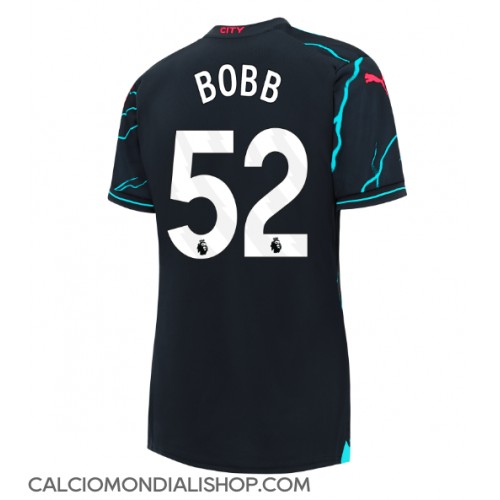 Maglie da calcio Manchester City Oscar Bobb #52 Terza Maglia Femminile 2023-24 Manica Corta